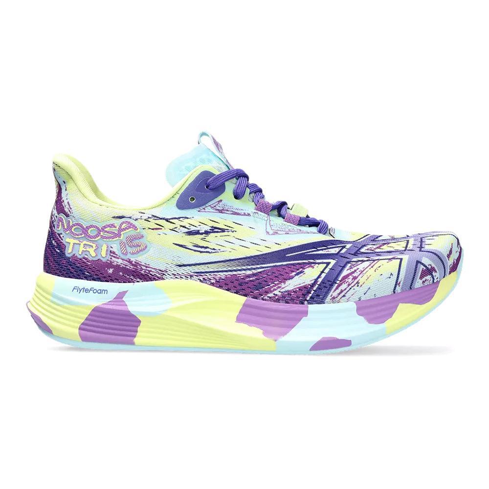 Women's Asics Noosa TRI 15, Glow Yellow/Palace Purple, 9.5 B Medium
