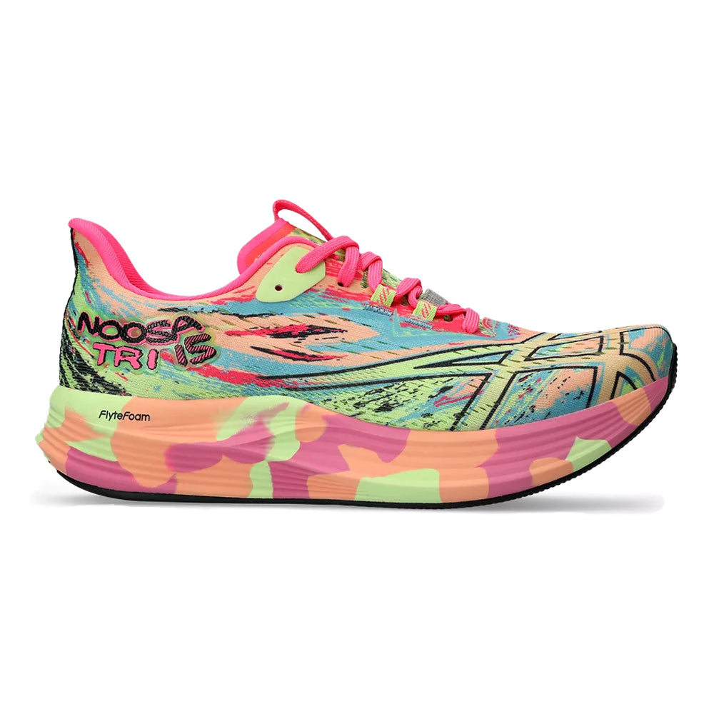 Women's Asics Noosa TRI 15, Summer Dune/Lime Green, 11.5 B Medium