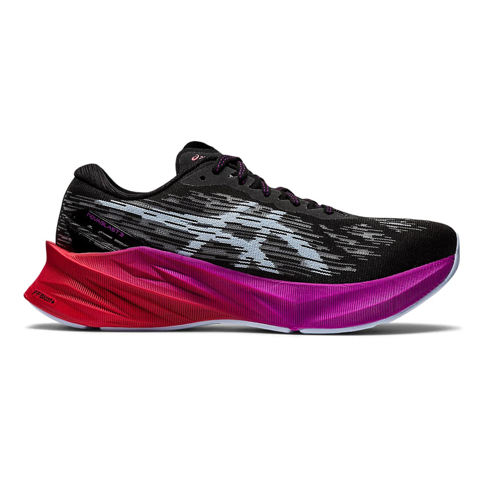 Women's Asics Novablast 3, Black/Soft Sky, 9.5 B Medium