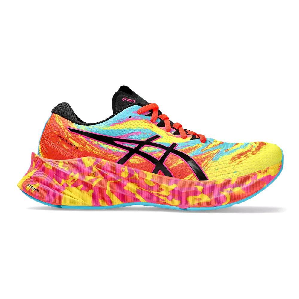Women's Asics Novablast 3, Aquarium/Vibrant Yellow, 10 B Medium