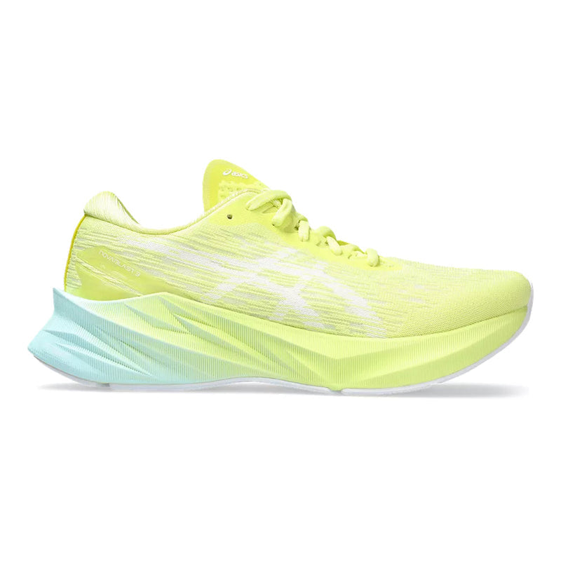 Women's Asics Novablast 3, Glow Yellow/White, 7.5 B Medium