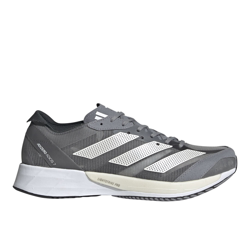 Women's Adidas Adizero Adios 7, Grey Three/Zero Metalic/Grey Five, 7.5 B Medium