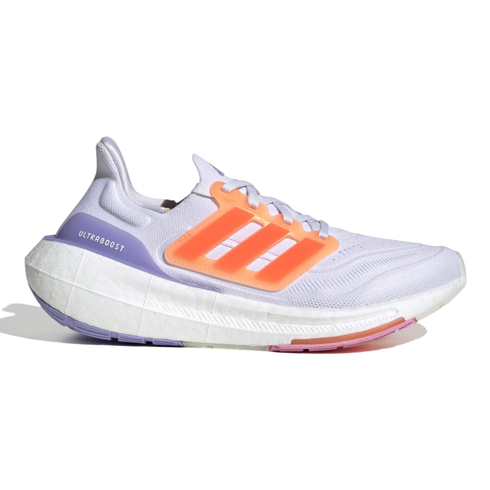 Women's Adidas Ultraboost Light, Cloud White/Solar Red/Beam Pink, 8 B Women's Adidas Ultraboost Light, Cloud White/Solar Red/Beam Pink, 8 B