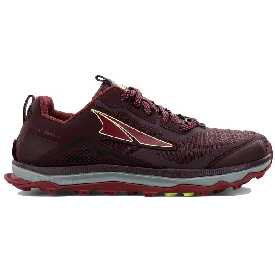 Women's Altra Lone Peak 5, Dark Port/Light Rose, 10 B Medium
