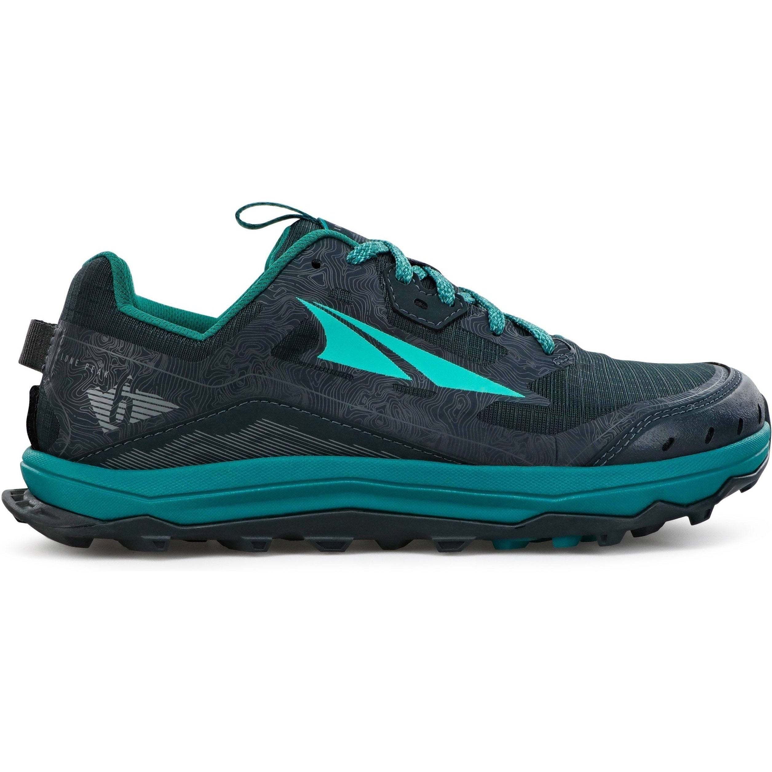 Women's Altra Lone Peak 6, Black/Green, 8.5 B Medium