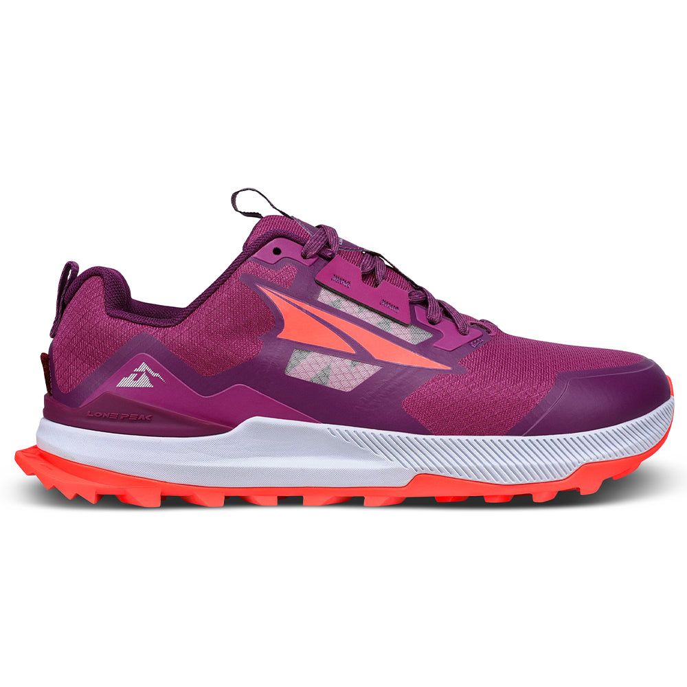 Women's Altra Lone Peak 7, Purple/Orange, 12 B Medium
