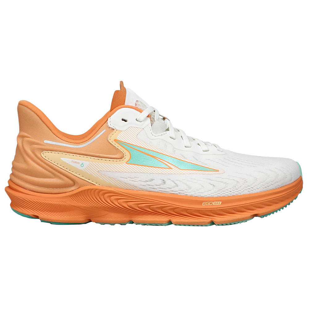 Women's Altra Torin 6, White/Orange, 6.5 B Medium