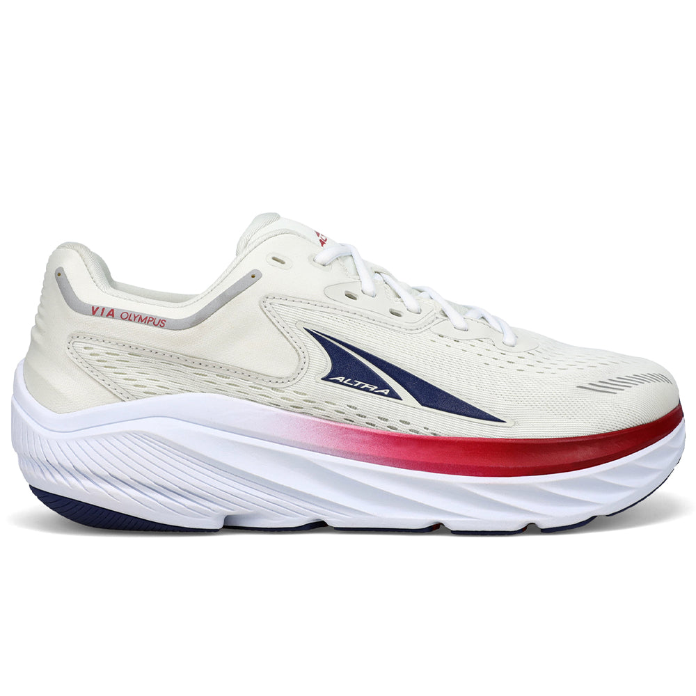 Women's Altra Via Olympus, White Blue, 7.5 B Medium