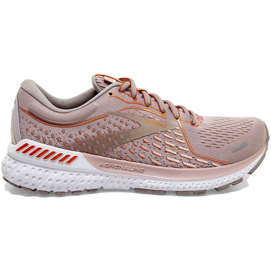 Women's Brooks Adrenaline GTS 21, Hushed Violet/Alloy/Copper, 5.5 B Medium