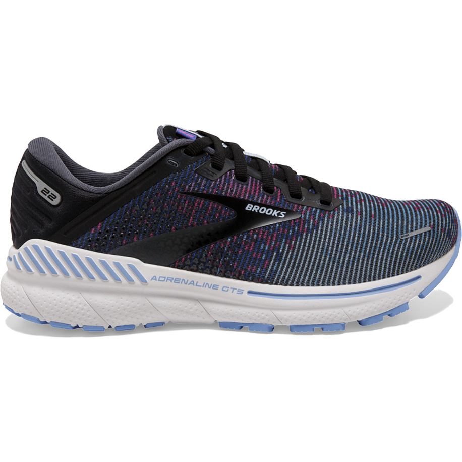Women's Brooks Adrenaline GTS 22, Lavender/Black/Grey, 5 B Medium