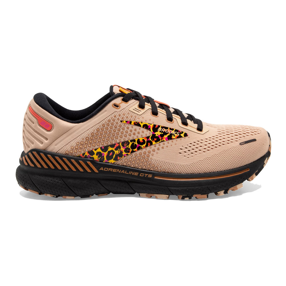 Women's Brooks Adrenaline GTS 22, Ginger/Black/Citrus, 6 B Medium