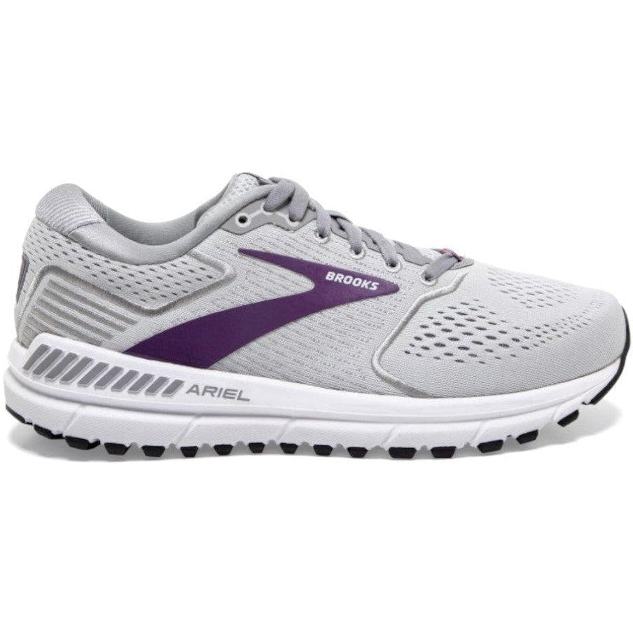 Women's Brooks Ariel '20, Oyster/Alloy/Grape, 10 B Medium