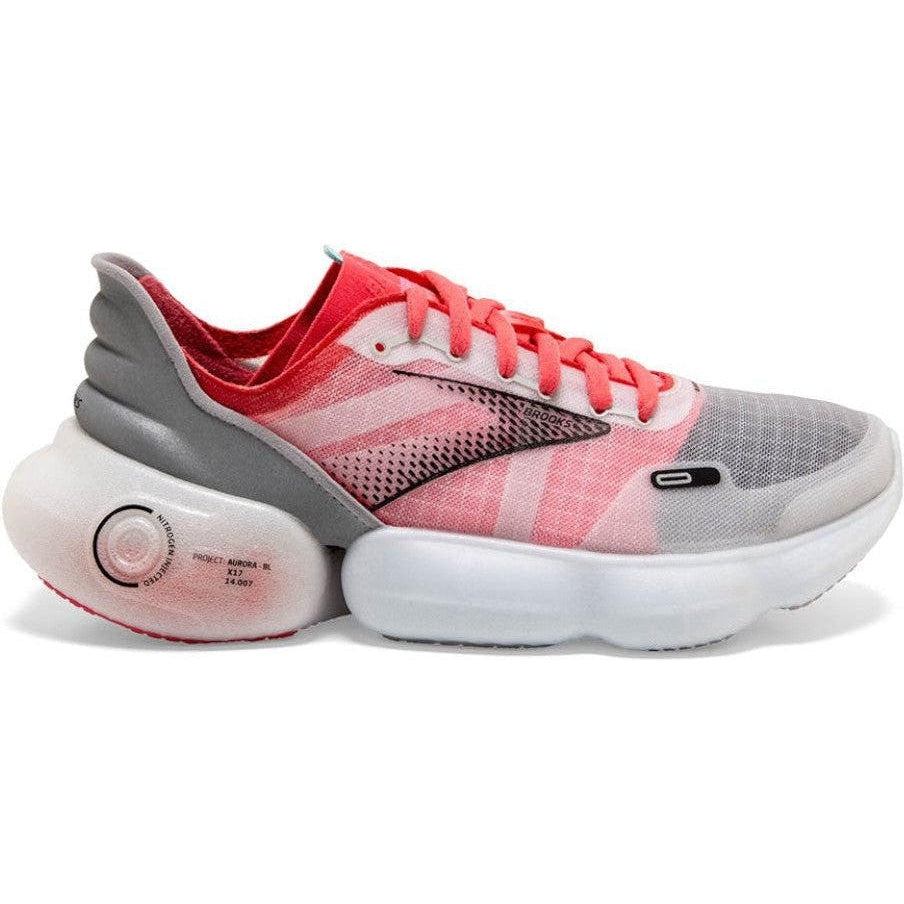 Women's Brooks Aurora-BL, Grey/Coral/Black, 9.5 B Medium