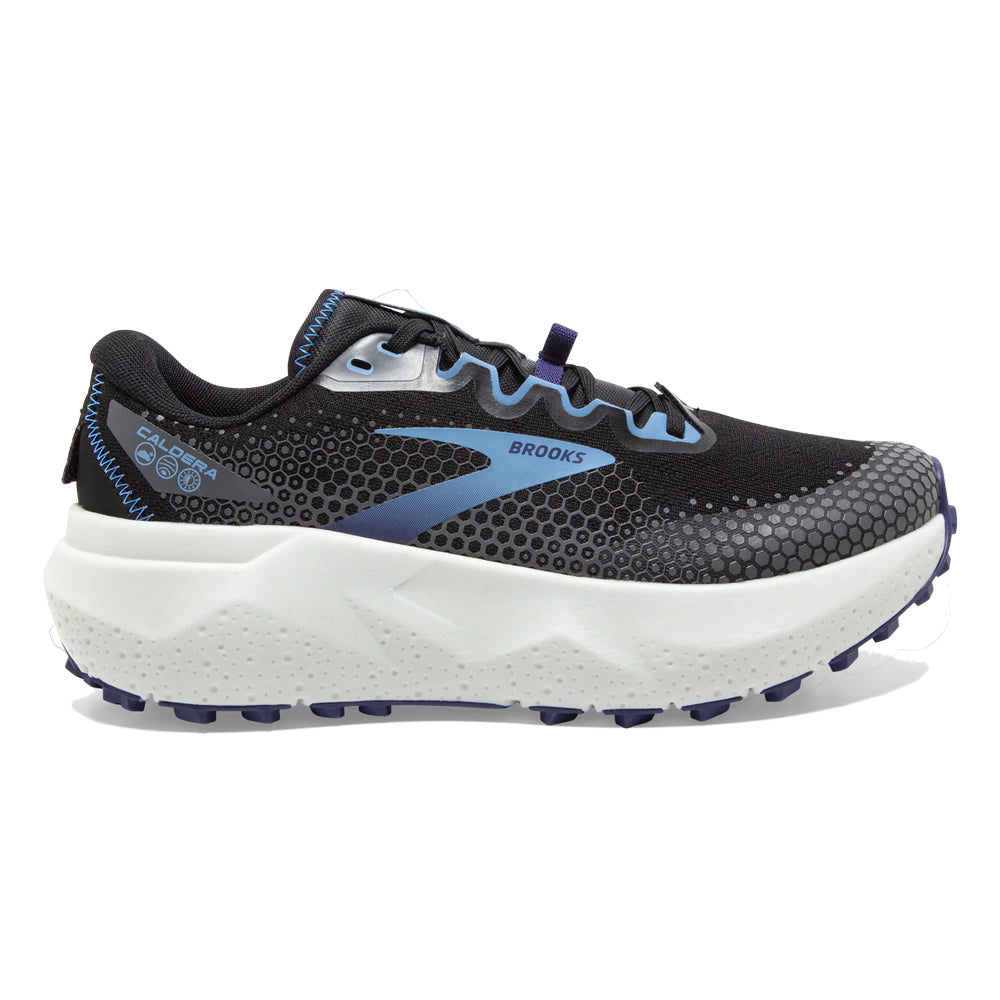 Women's Brooks Caldera 6, Black/Blissful Blue/Grey, 6.5 B Medium