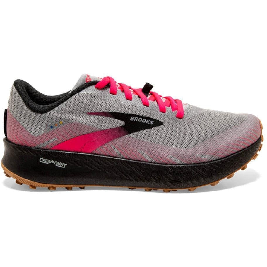 Women's Brooks Catamount, Alloy/Pink/Black, 8 B Medium