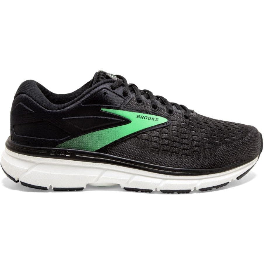 Women's Brooks Dyad 11, Black/Ebony/Green, 8 2E Extra Wide