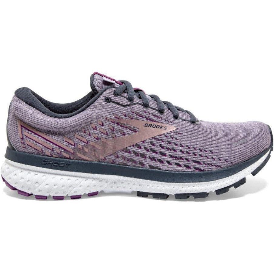 Women's Brooks Ghost 13, Lavender/Ombre/Metallic, 7.5 B Medium