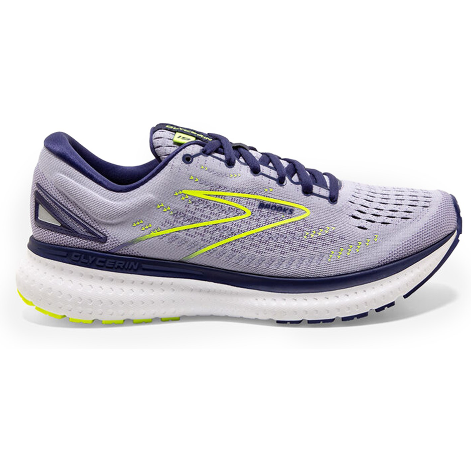 Women's Brooks Glycerin 19, Lavender/Blue/Nightlife, 9 B Medium