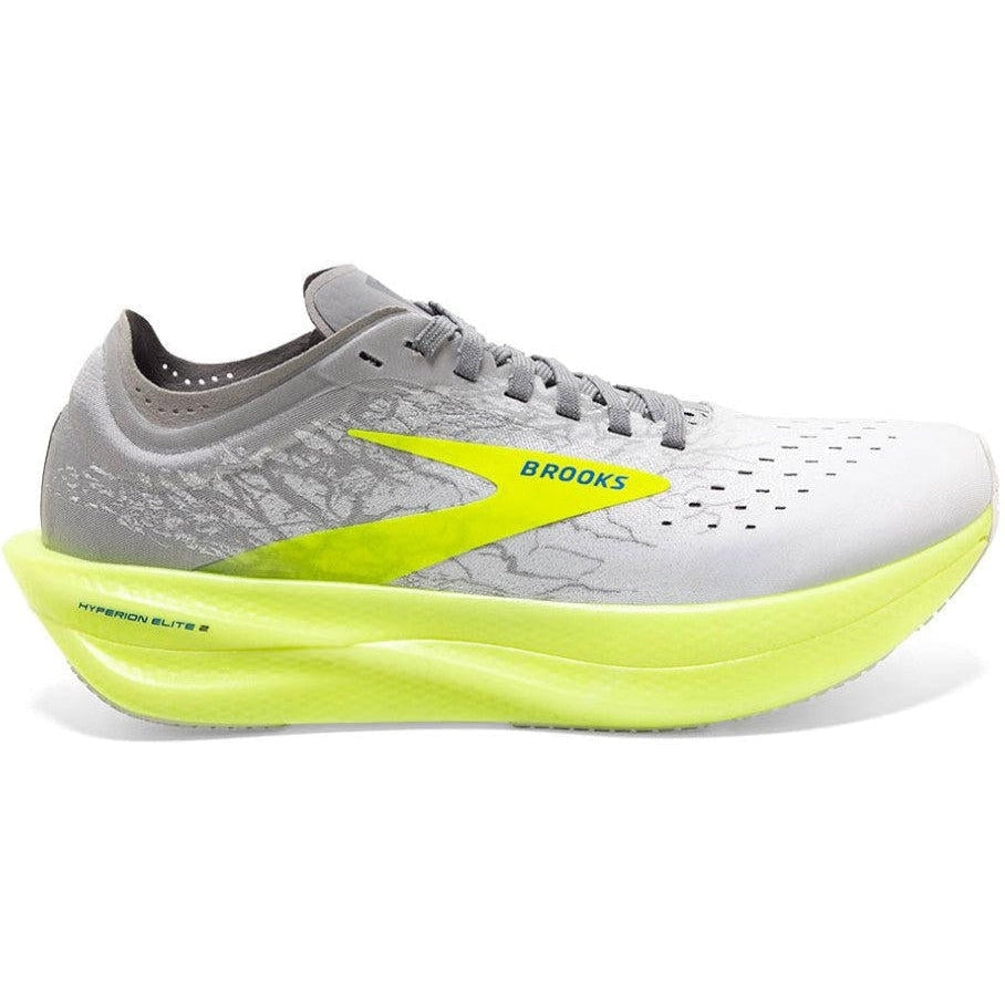 Men's Brooks Hyperion Elite 2, White/Silver/Nightlife, 13 D Medium