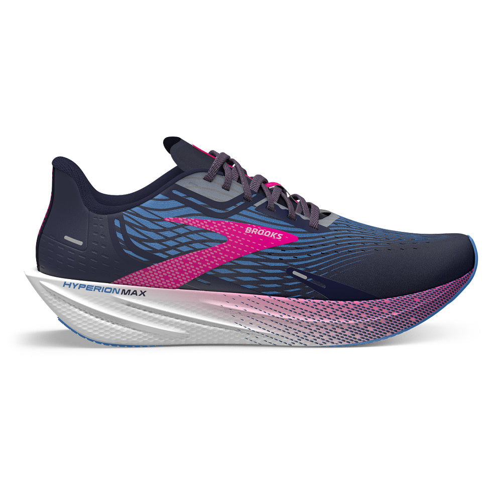 Women's Brooks Hyperion Max, Peacoat/Marina Blue/Pink Glo, 5.5 B Medium