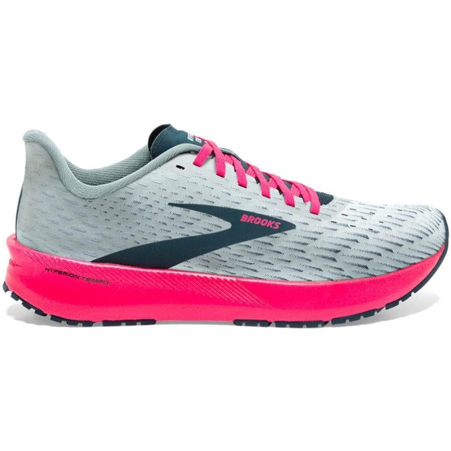 Women's Brooks Hyperion Tempo, Ice Flow/Navy/Pink, 9 B Medium
