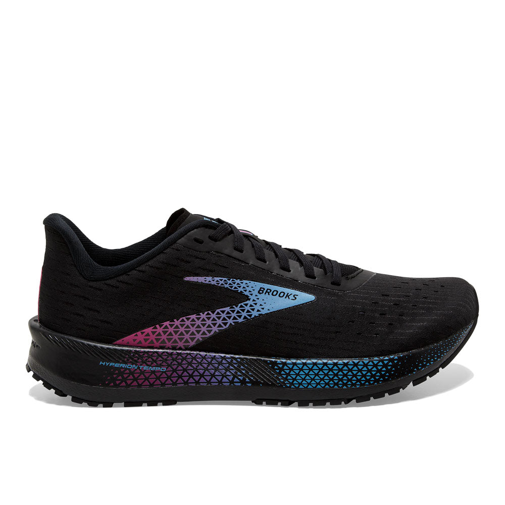 Women's Brooks Hyperion Tempo, Black/Blissful Blue/Fuchsia, 11 B Medium