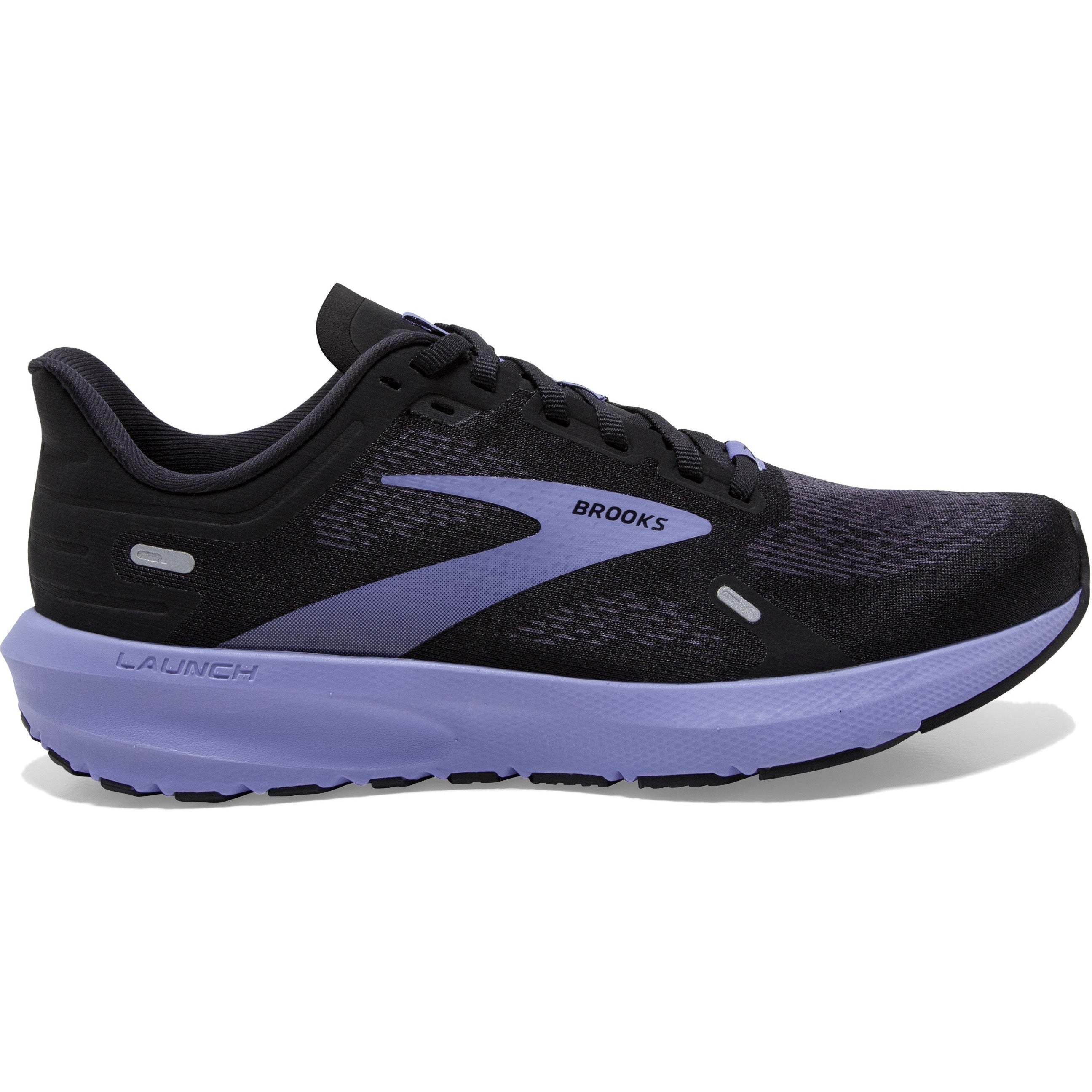 Women's Brooks Launch 9, Black/Ebony/Purple, 12 B Medium