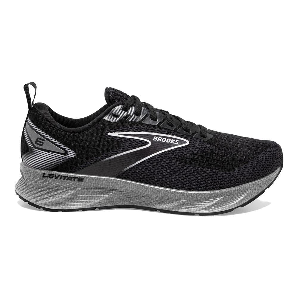 Women's Brooks Levitate 6, Black/Blackened Pearl/White, 9.5 B Medium