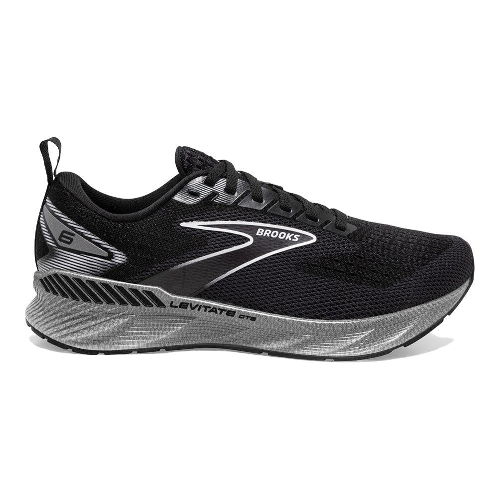 Women's Brooks Levitate GTS 6, Black/Blackened Pearl/White, 6.5 B Medium