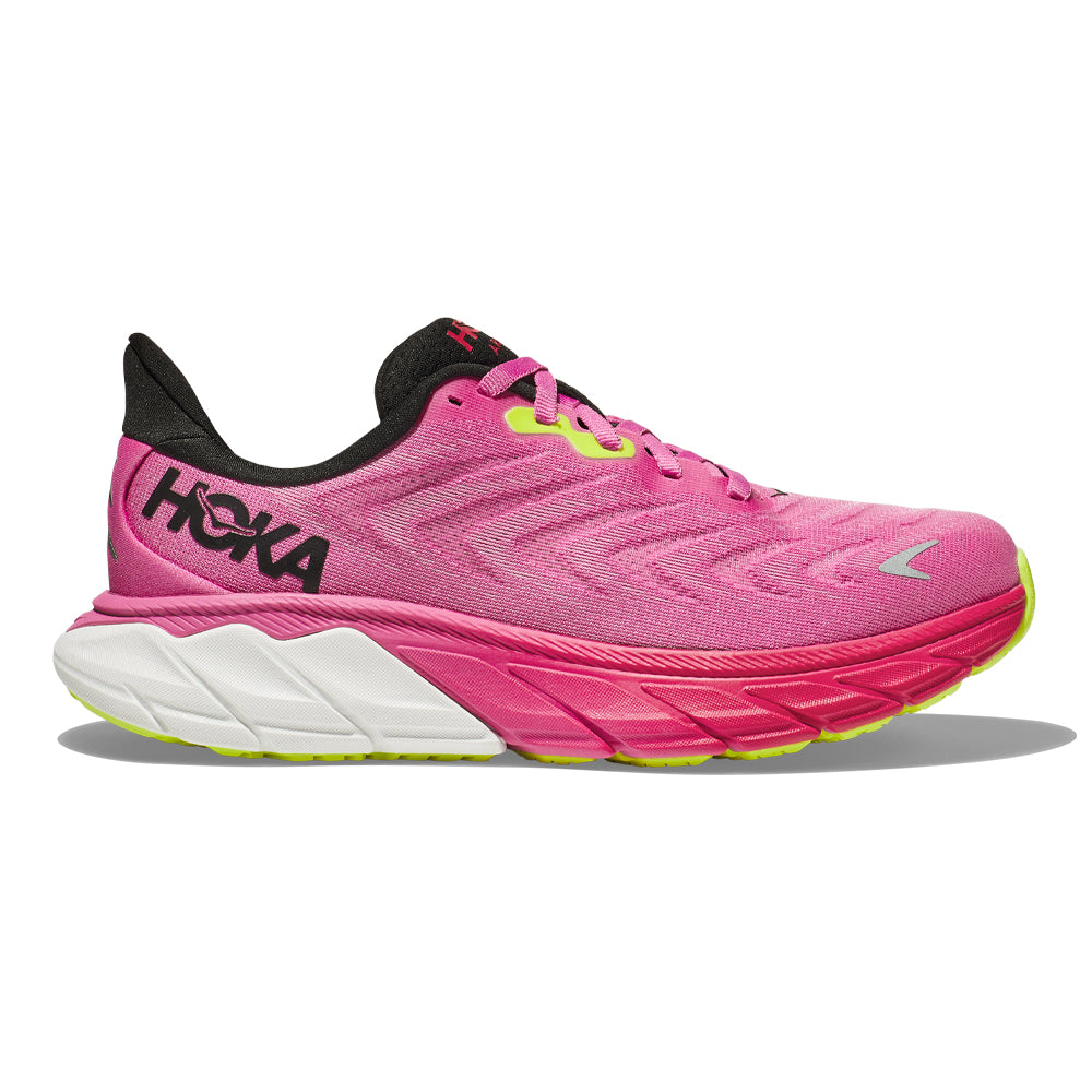 Women's Hoka Arahi 6, Strawberry/Black, 10.5 B Medium