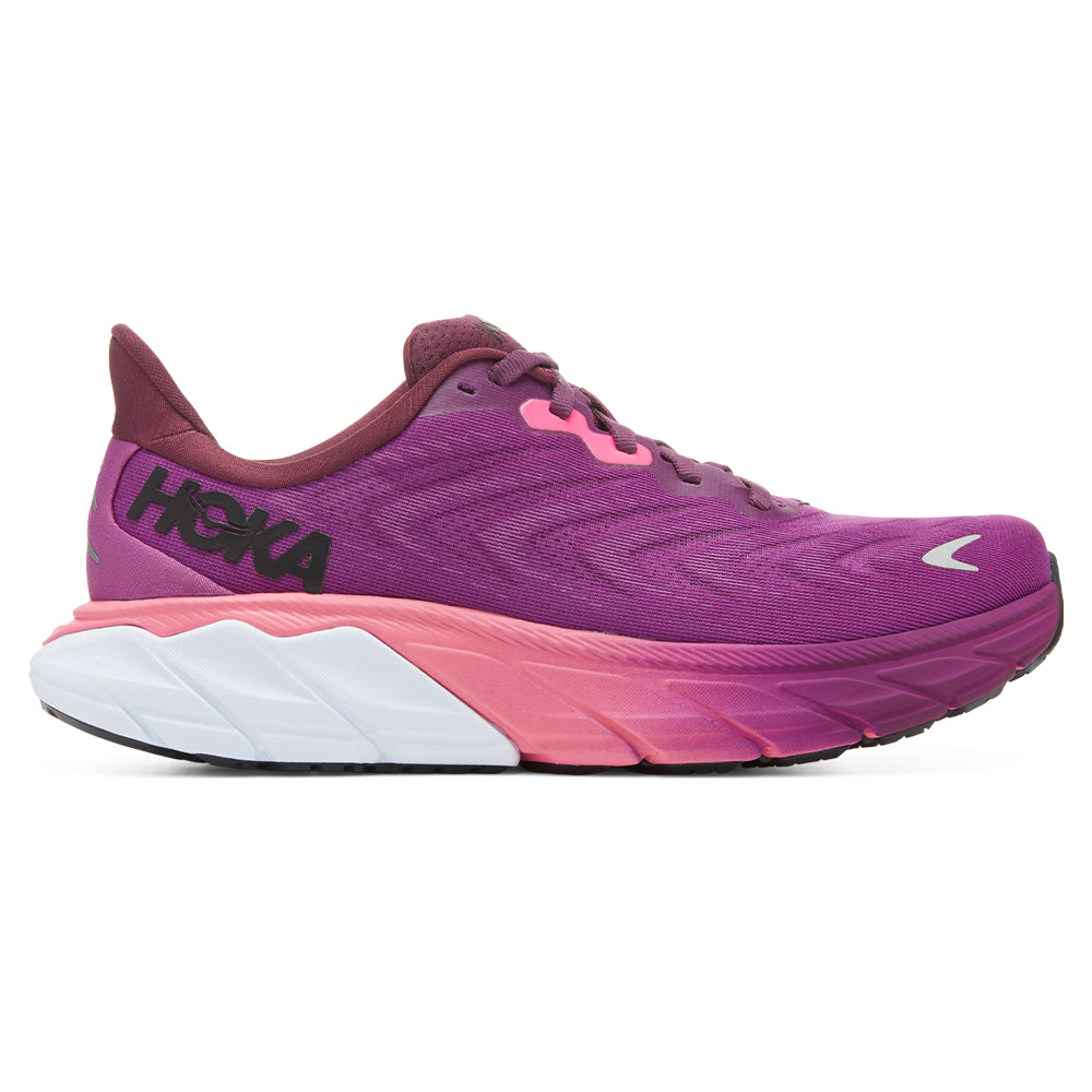 Women's Hoka Arahi 6, Grape Wine/Beautyberry, 7.5 B Medium
