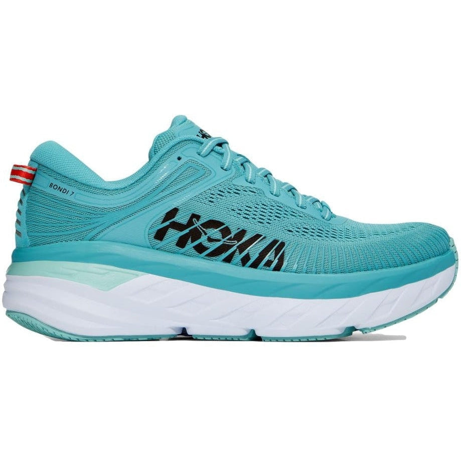 Women's Hoka Bondi 7, Aquarelle/Eggshell Blue, 8.5 D Wide