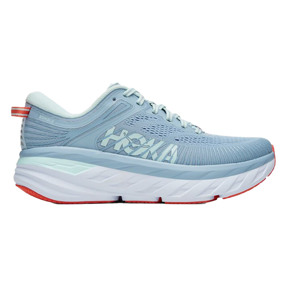 Women's Hoka Bondi 7, Blue Fog/Blue Glass, 8.5 B Medium