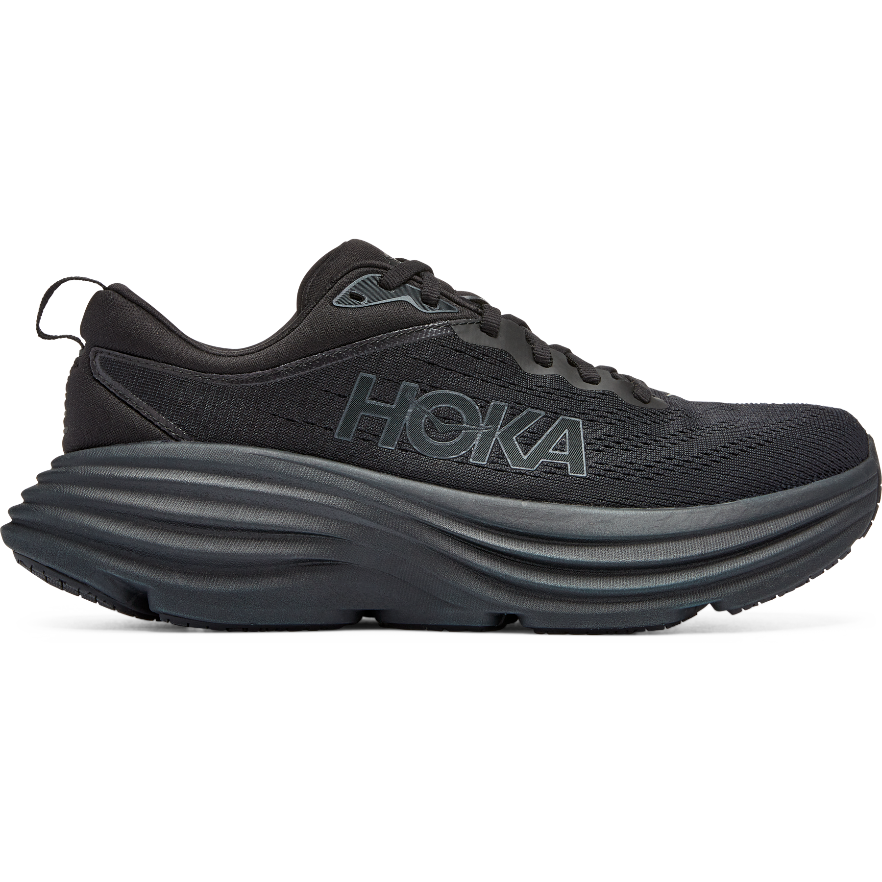 Women's Hoka Bondi 8, BLACK / BLACK, 7 B Medium