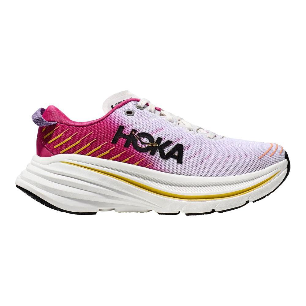 Women's Hoka Bondi X, Blanc De Blanc/Pink Yarrow, 8.5 B Medium