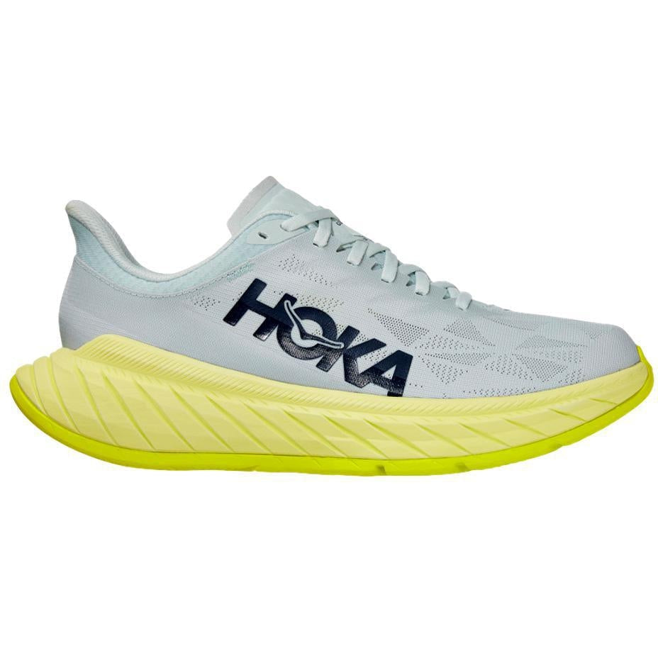 Women's Hoka Carbon X 2, Blue Flower/Luminary Green, 8.5 B Medium