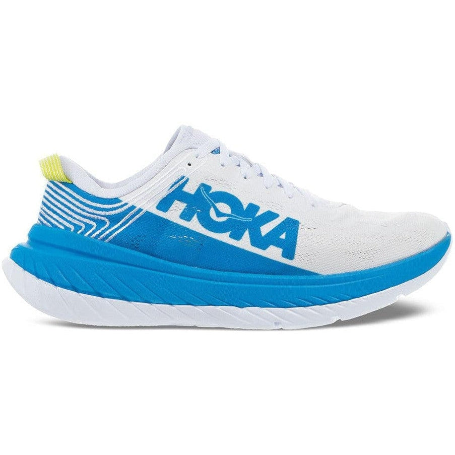 Women's Hoka Carbon X, White/Dresden Blue, 11 B Medium