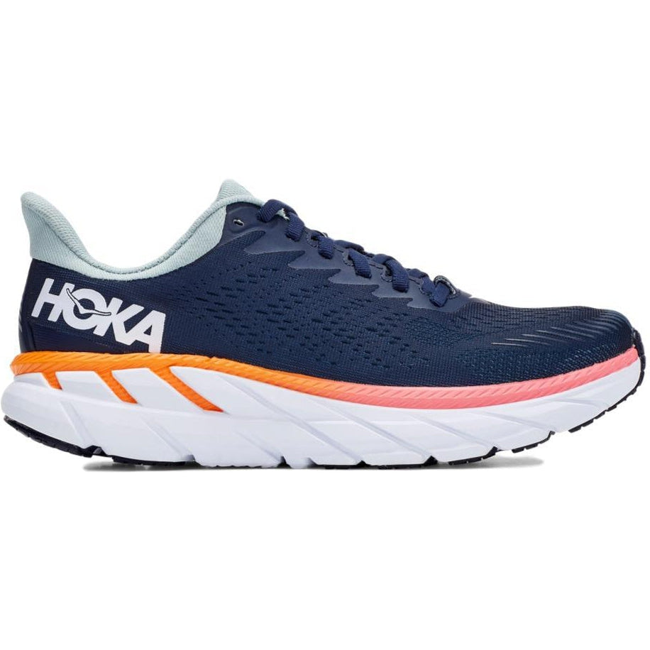 Women's Hoka Clifton 7, Black Iris/Blue Haze, 9 D Wide