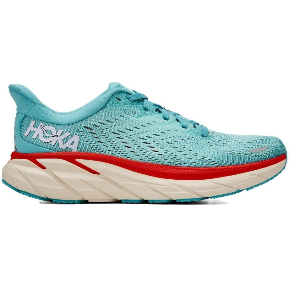 Women's Hoka Clifton 8, Aquarelle/Eggshell Blue, 12 B Medium