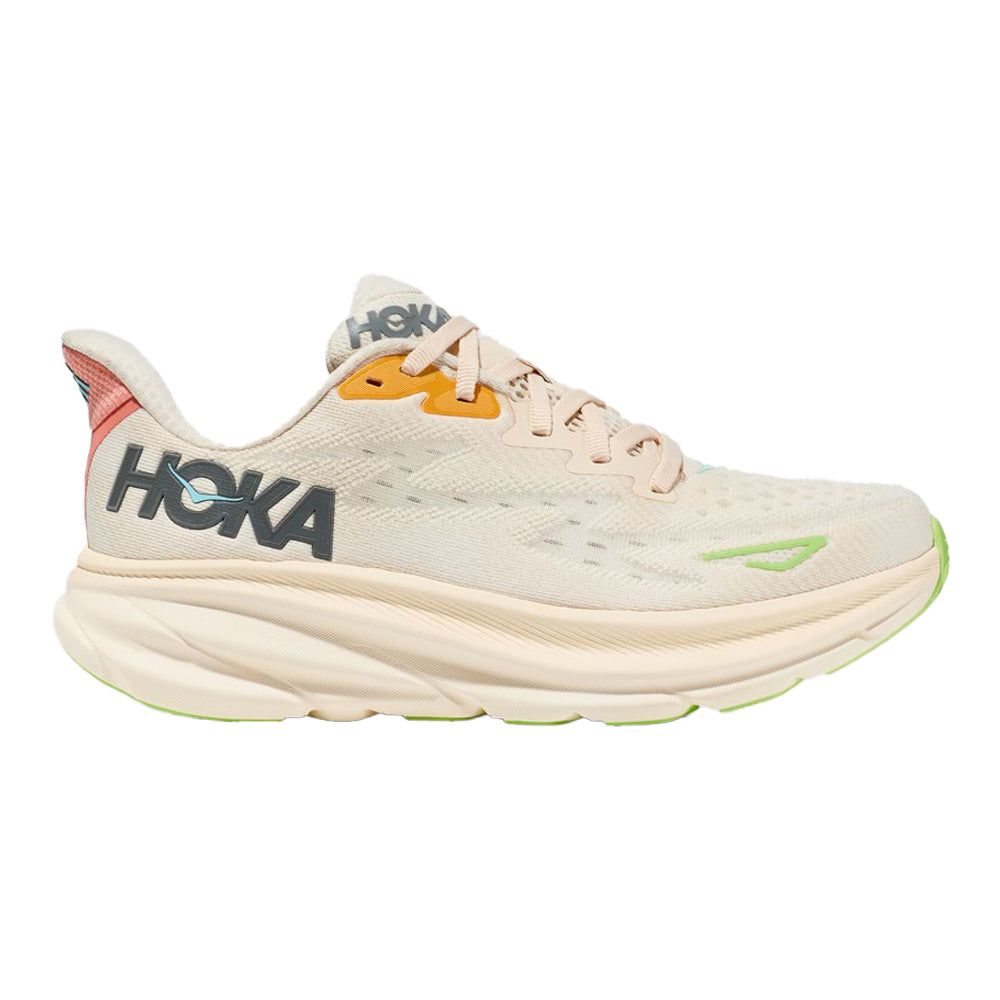 Women's Hoka Clifton 9, Vanilla/Astral, 8.5 D Wide