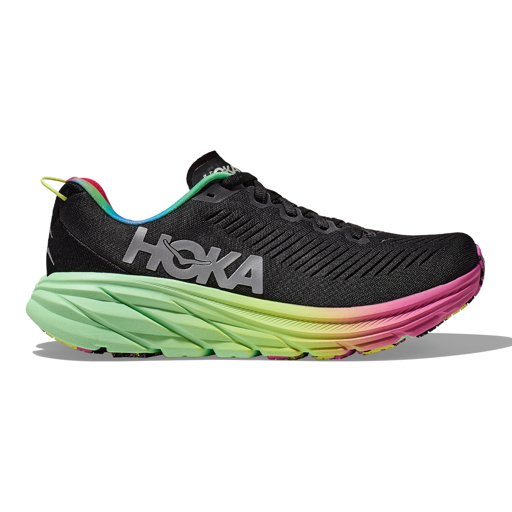 Women's Hoka Rincon 3, Black/Silver, 9 B Medium