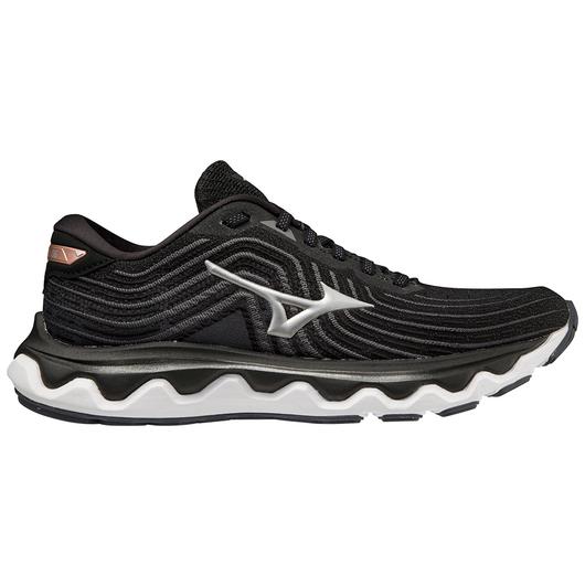 Women's Mizuno Wave Horizon 6, Black/Silver, 7.5 B Medium