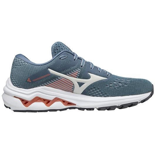 Women's Mizuno Wave Inspire 17, Blue/Quarry, 7 B Medium