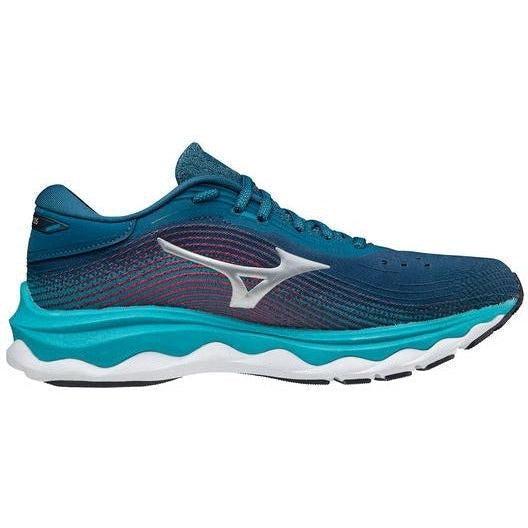 Women's Mizuno Wave Sky 5, Legion Blue/Silver, 10 B Medium