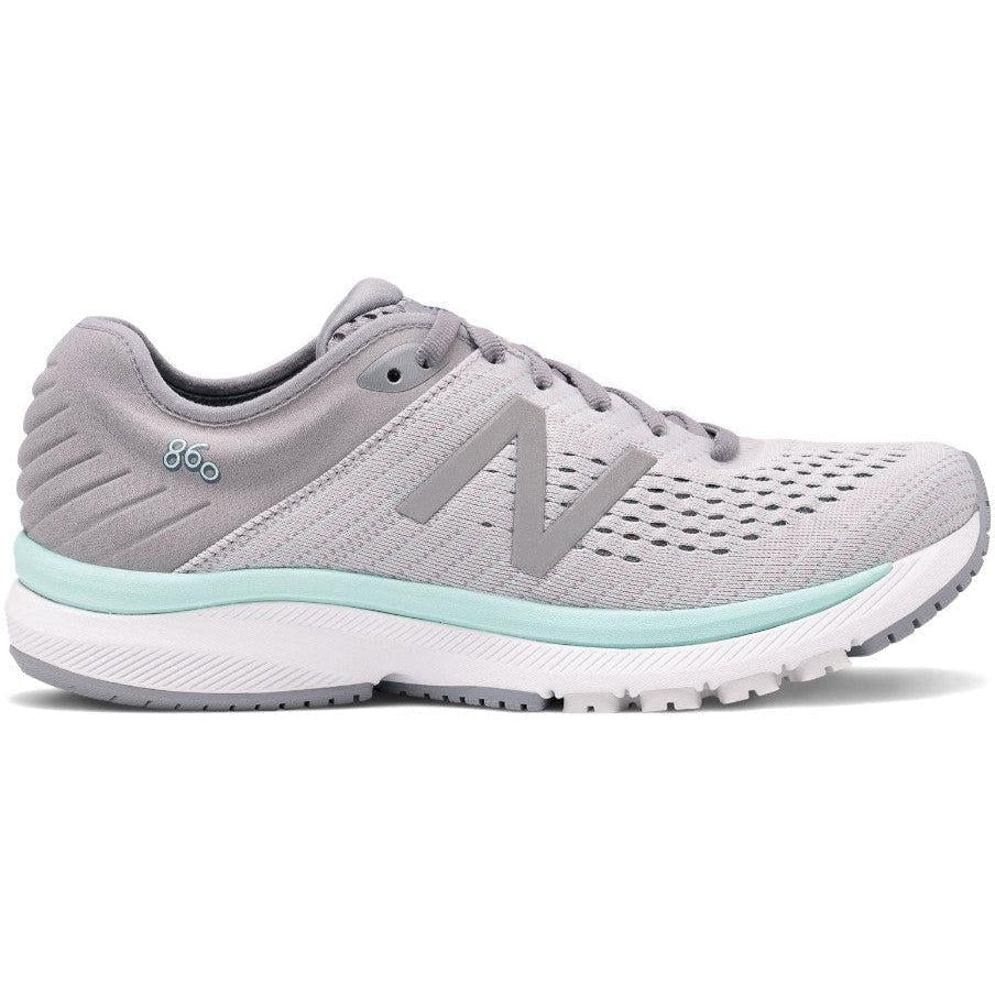 Women's New Balance 860 v10, Steel/Light Aluminum/Light Reef, 6 2E Extra Wide