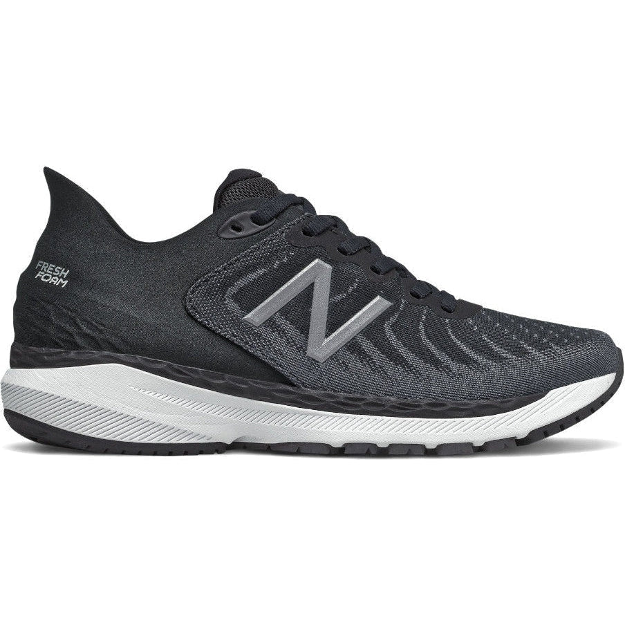 Women's New Balance Fresh Foam 860 v11, Black/White/Lead, 11.5 B Medium