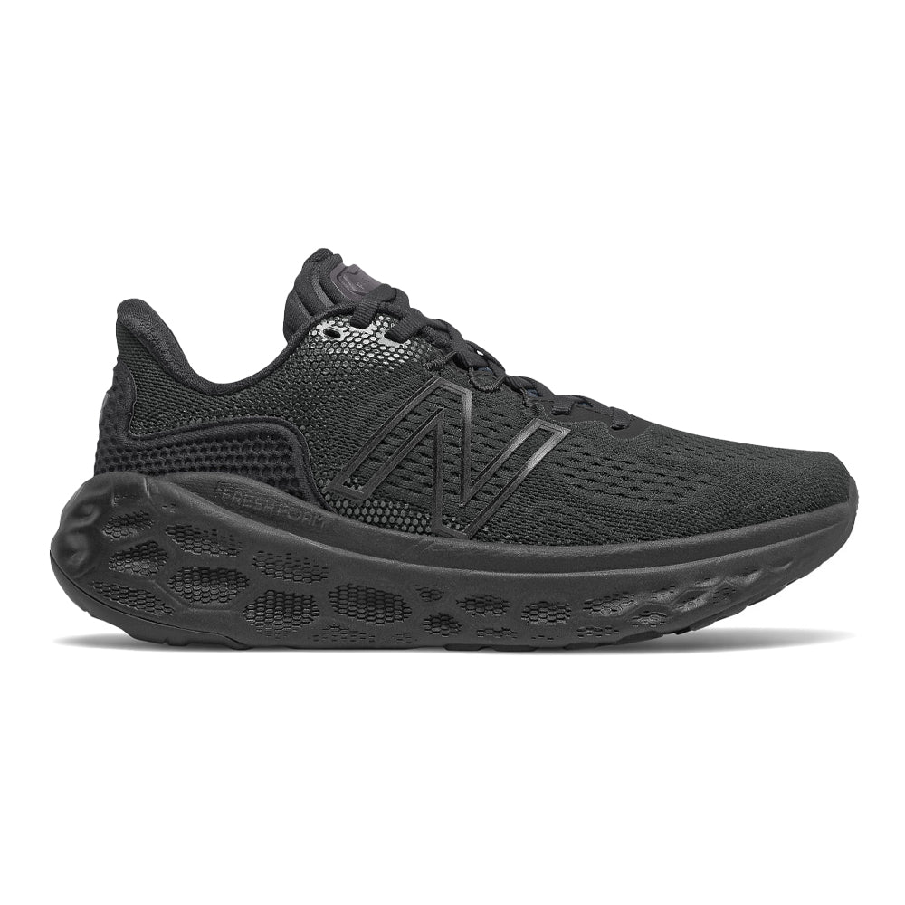 Women's New Balance Fresh Foam More v3, Black/Black Metallic, 11 B Medium