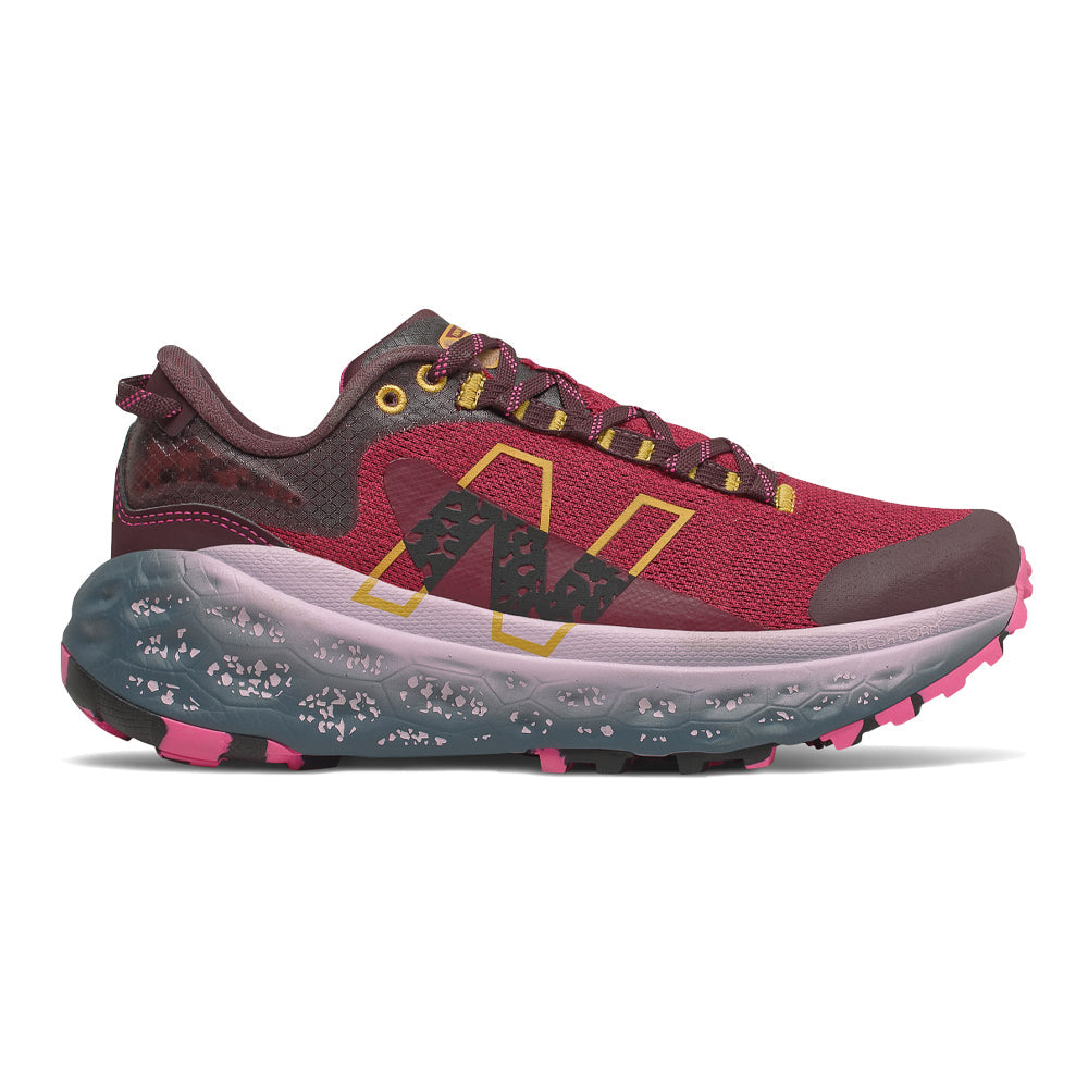 Women's New Balance Fresh Foam X Trail More v2, Garnet/Harvest Gold, 9 B Medium