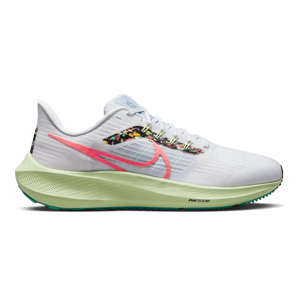 Women's Nike Air Zoom Pegasus 39, White/Hot Punch-Cobalt Bliss, 8.5 B Medium