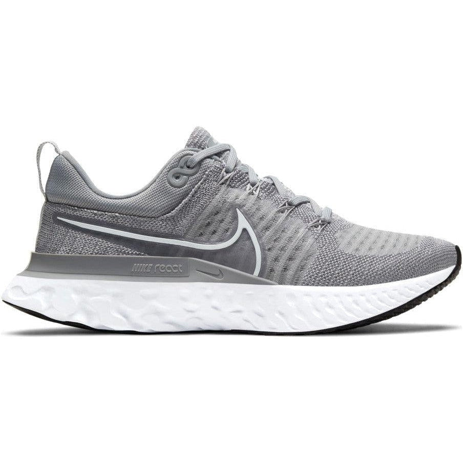 Women's Nike React Infinity Run Flyknit 2, Particle Grey/White/Grey Fog/Black, 6 B Medium